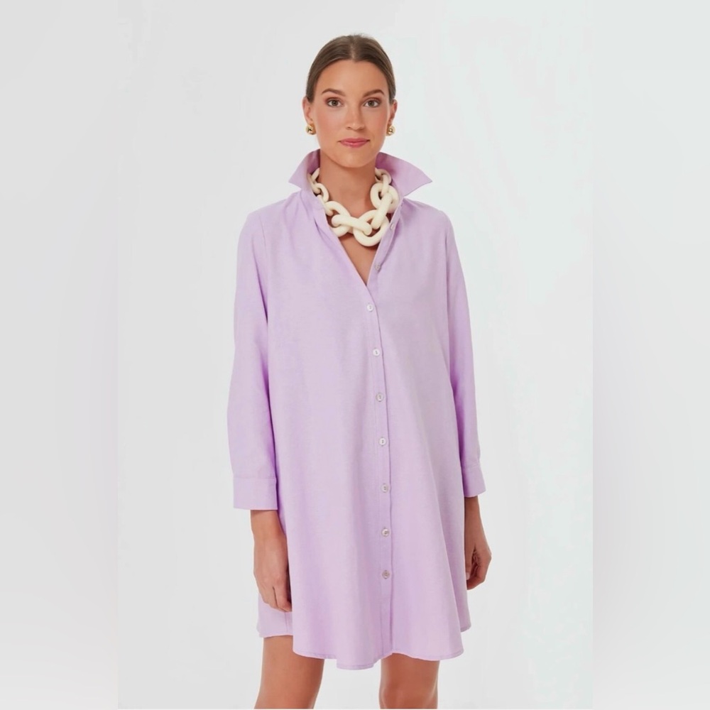 Tuckernuck’s Pomander Place Lilac Button-Up Shirt Dress